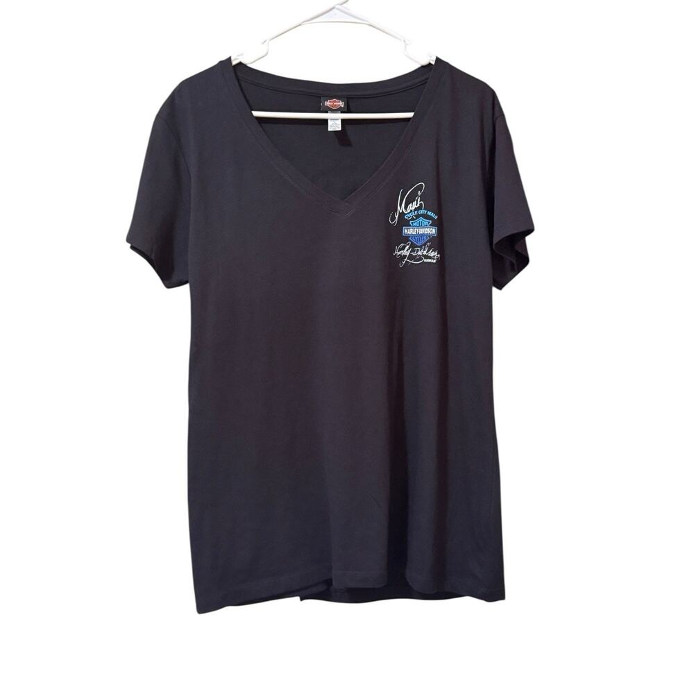 Harley Davidson‎ Motorcycles Womens V-Neck Size XXL Maui Hawaii Short Sleeve TEE